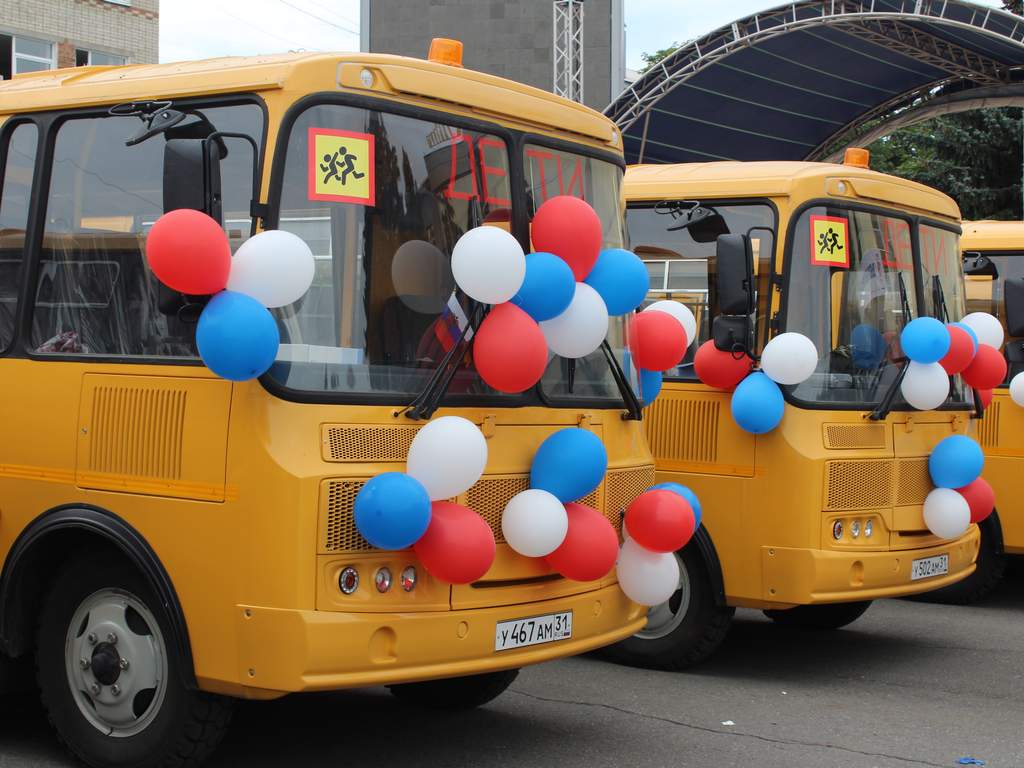 Школы Губкинского округа получили 8 новых автобусов