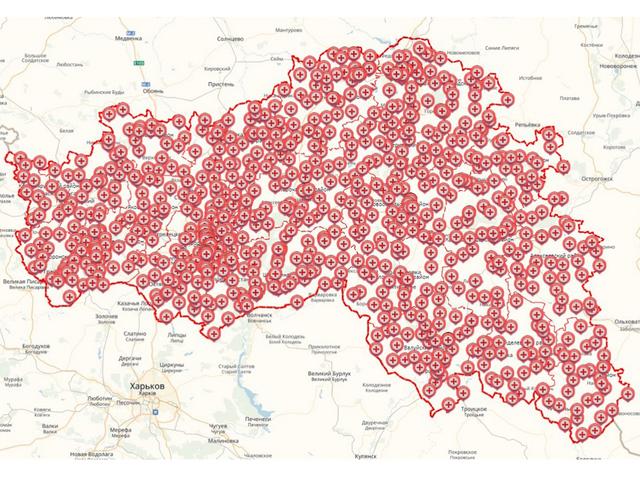 Более тысячи белгородских медучреждений нанесли на интерактивную карту