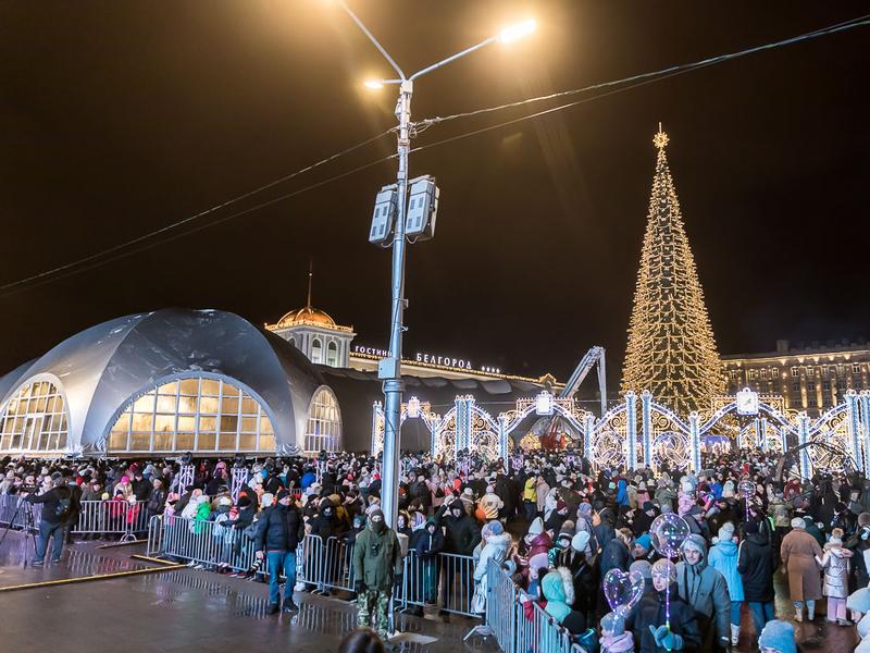 В Белгороде зажгли огни на новогодней ёлке (фоторепортаж)