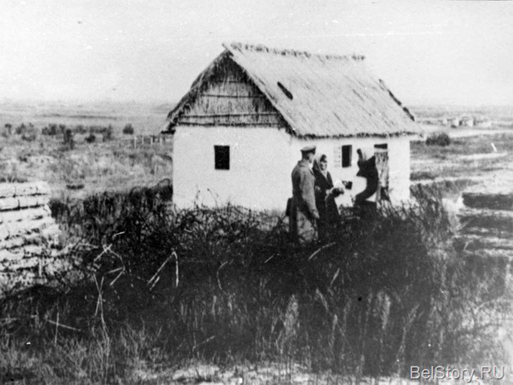 На месте камышитового завода в с. Михайловка (Пески). Фото 1943 года