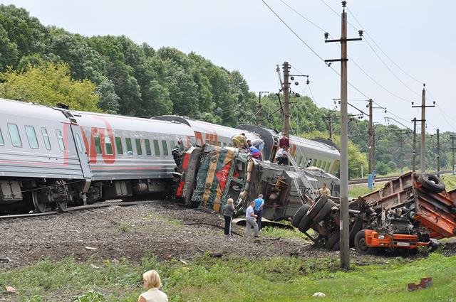 На железнодорожном переезде в Прохоровке произошло ДТП
