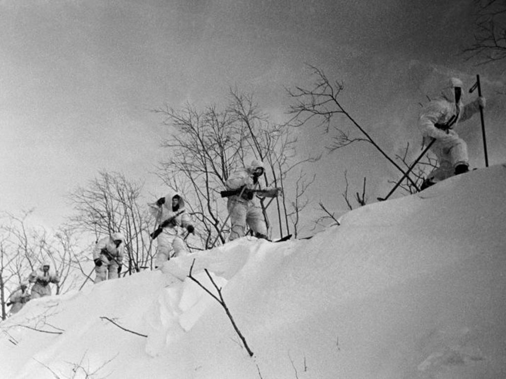 Советские лыжники, февраль 1943 год